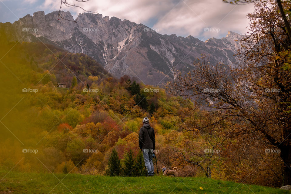 portrait of man against forest