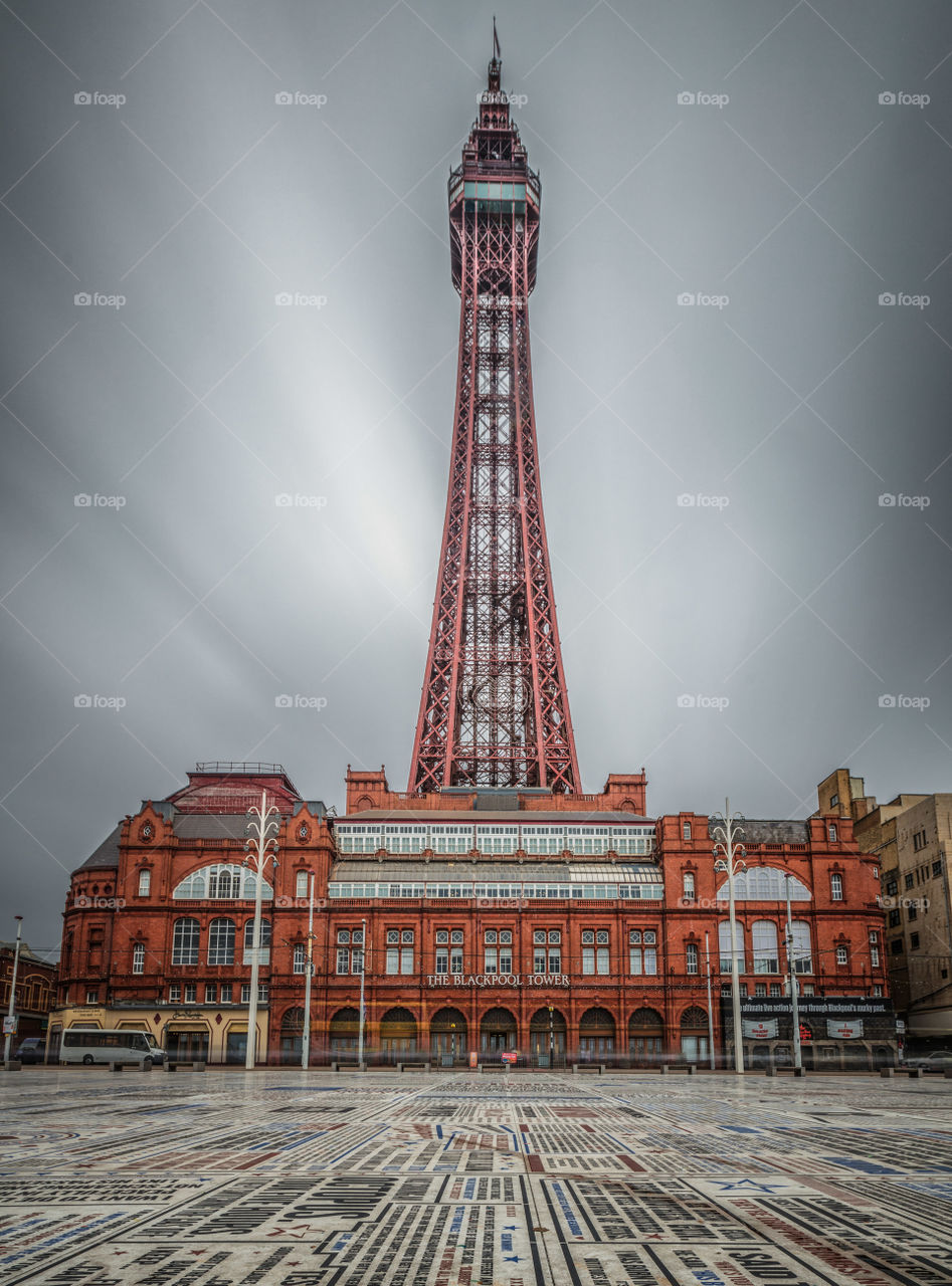 Blackpool tower on a blustery day