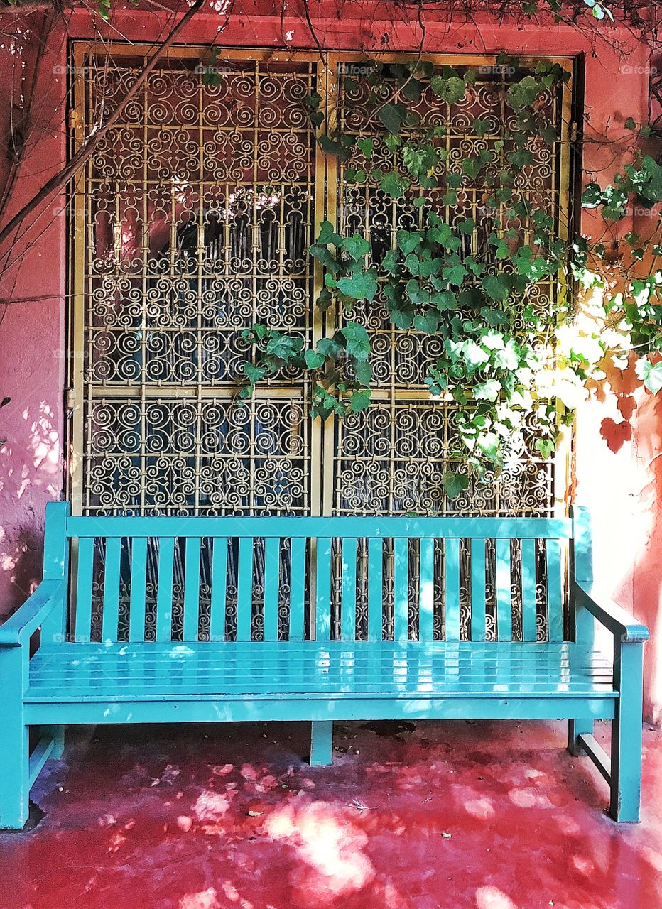 Beautiful bench in Morocco 