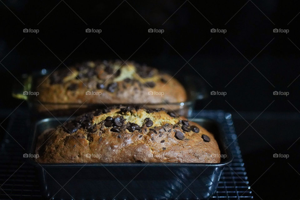 Fresh chocolate banana bread