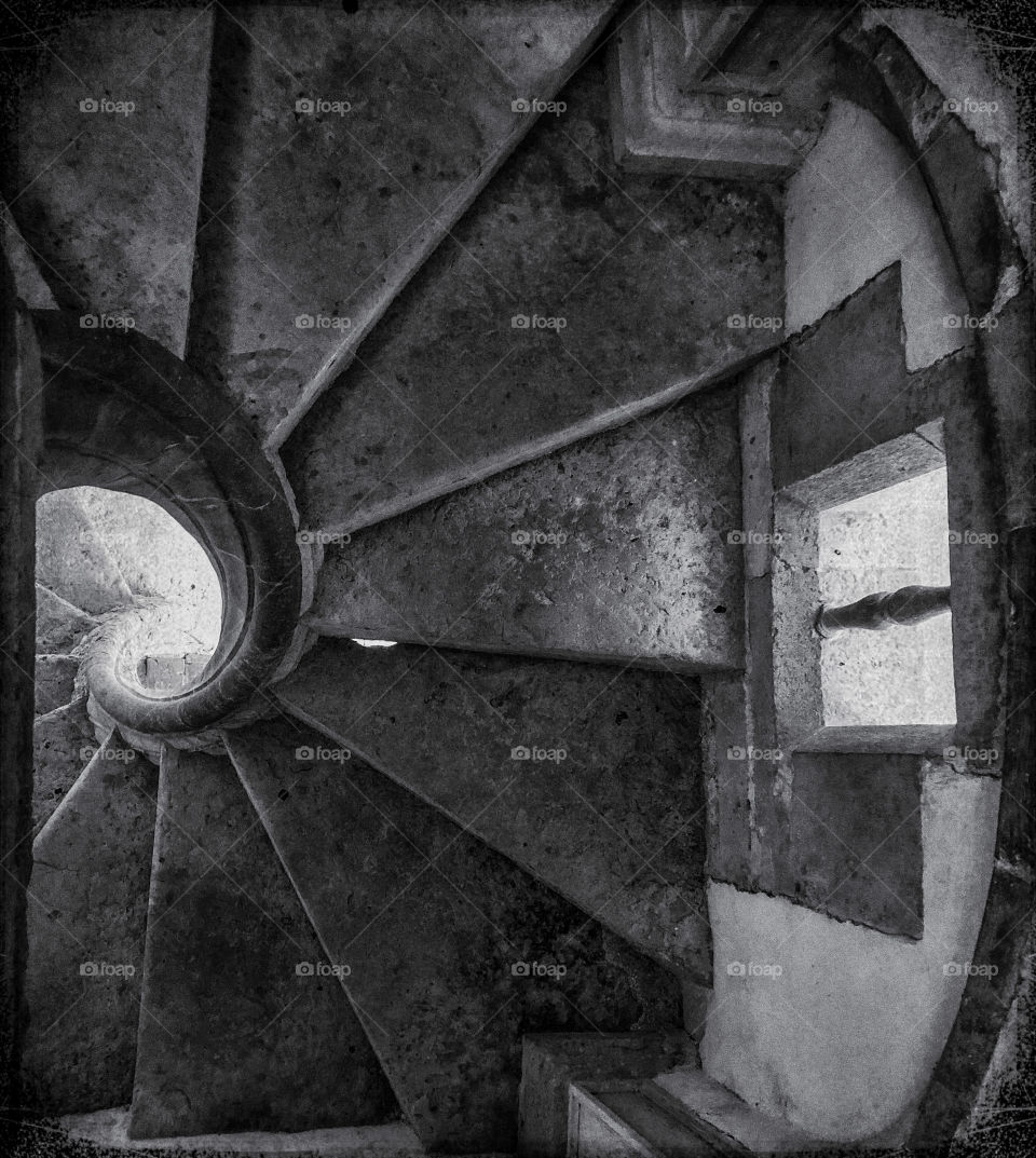 helicoidal stairway at The Convent of Christ, Tomar, Portugal