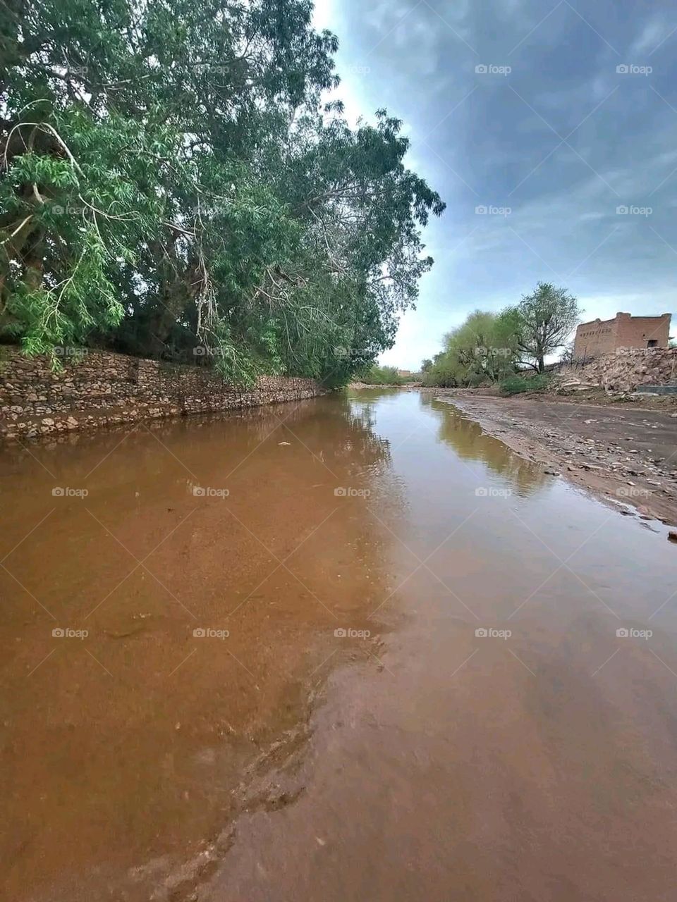 Glory be to God, the magnificent and picturesque view and the natural green trees are a view that is nothing more wonderful than it