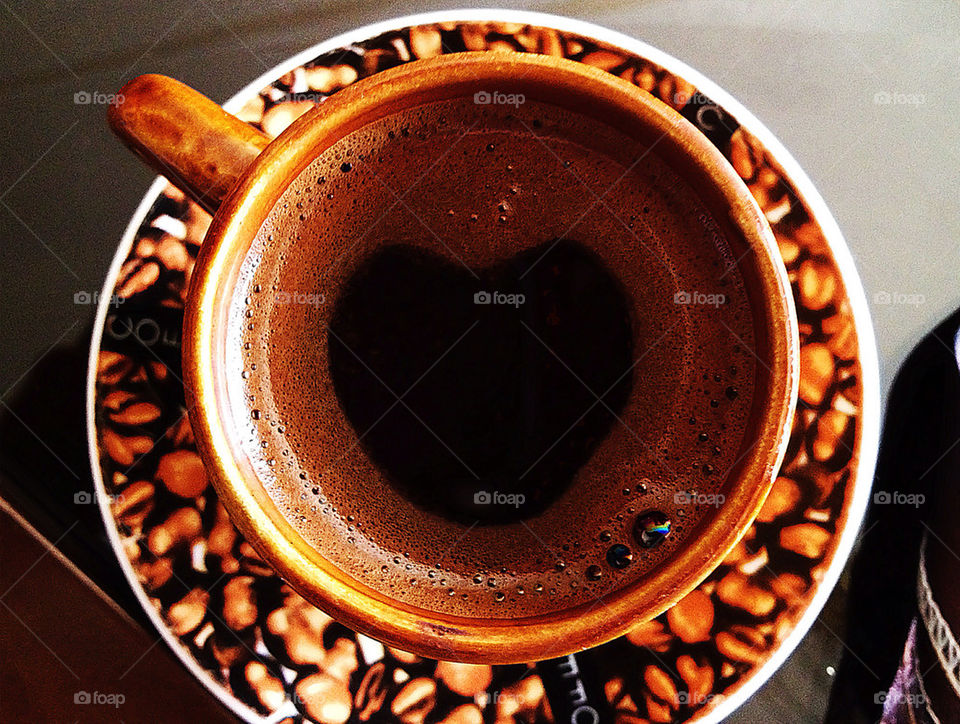 coffee cup heart love by a.bilbaisi