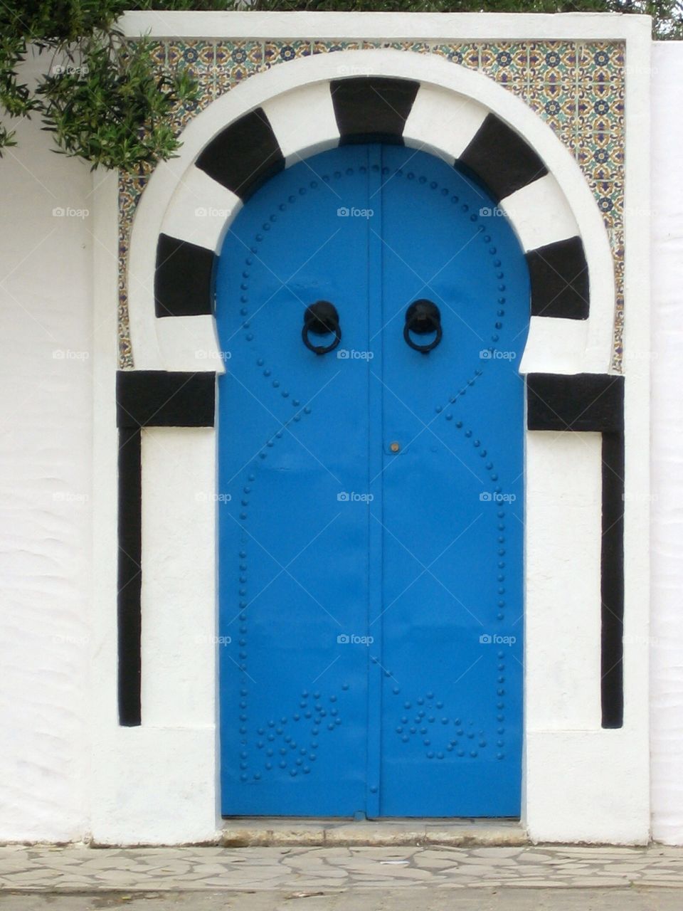 Blue door in Tunisia