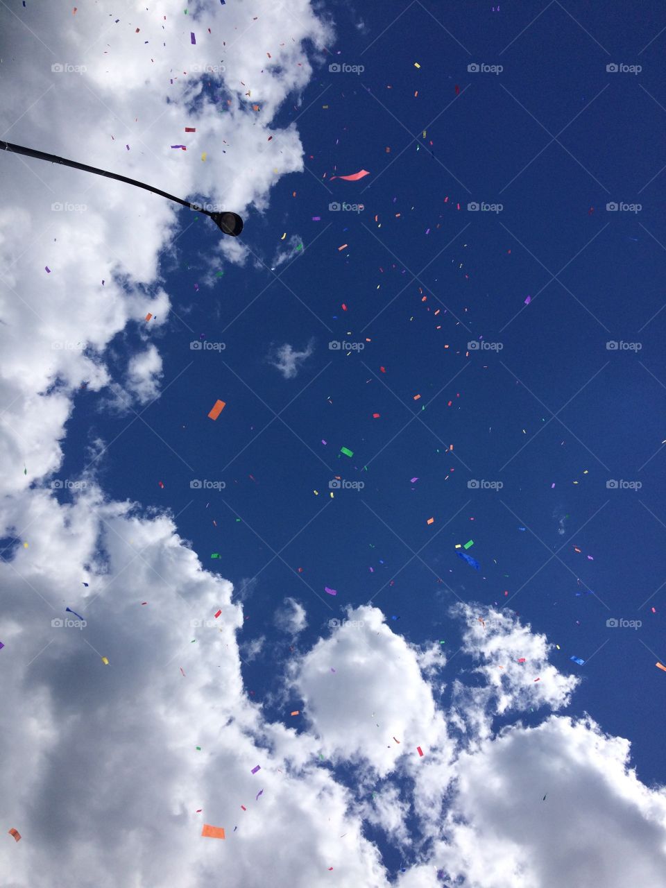 Confetti sky at pride 