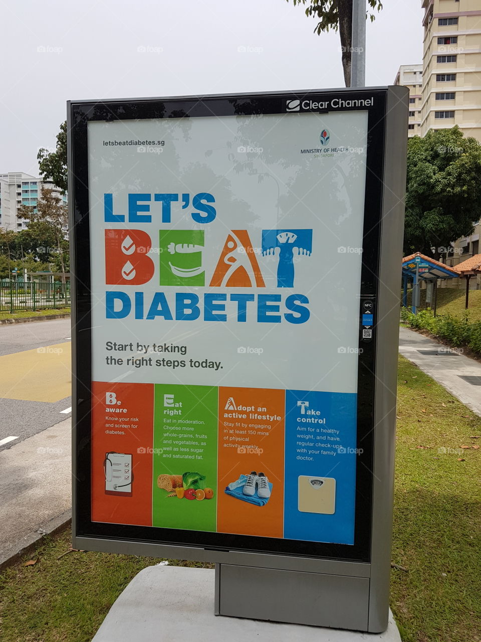 lets "BEAT" Diabetes. Be aware, Eat right, Adopt an active lifestyle, Take control.