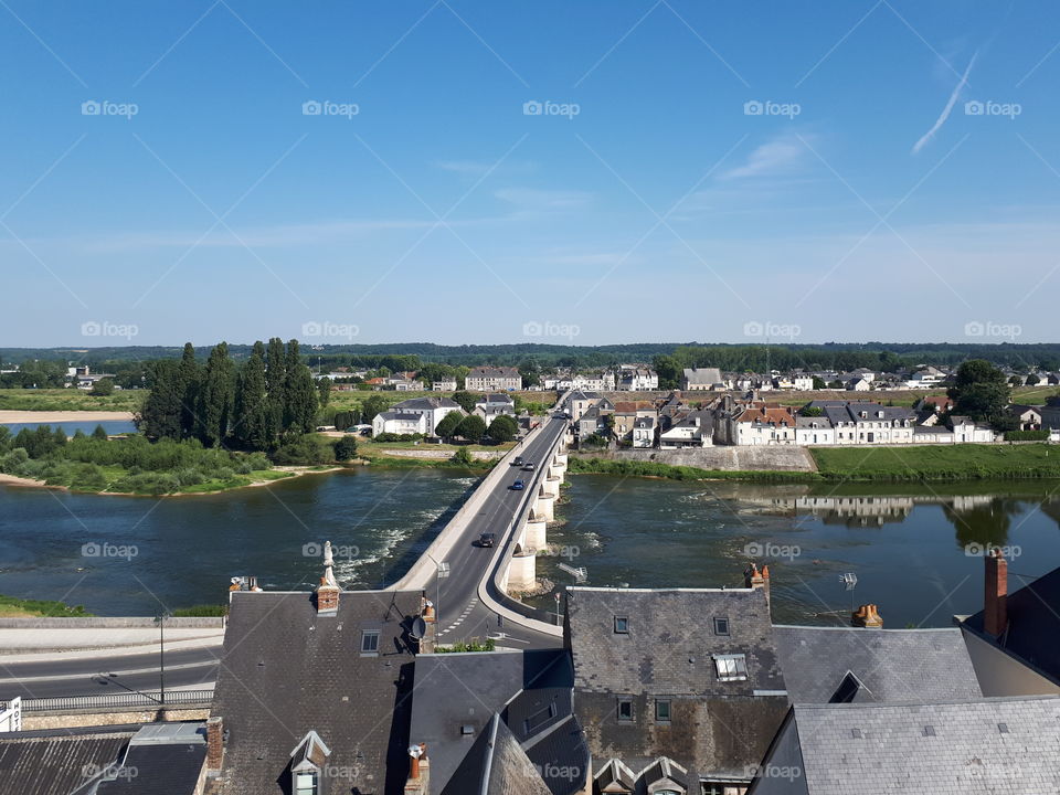 Panoramic view of city from the castle tower