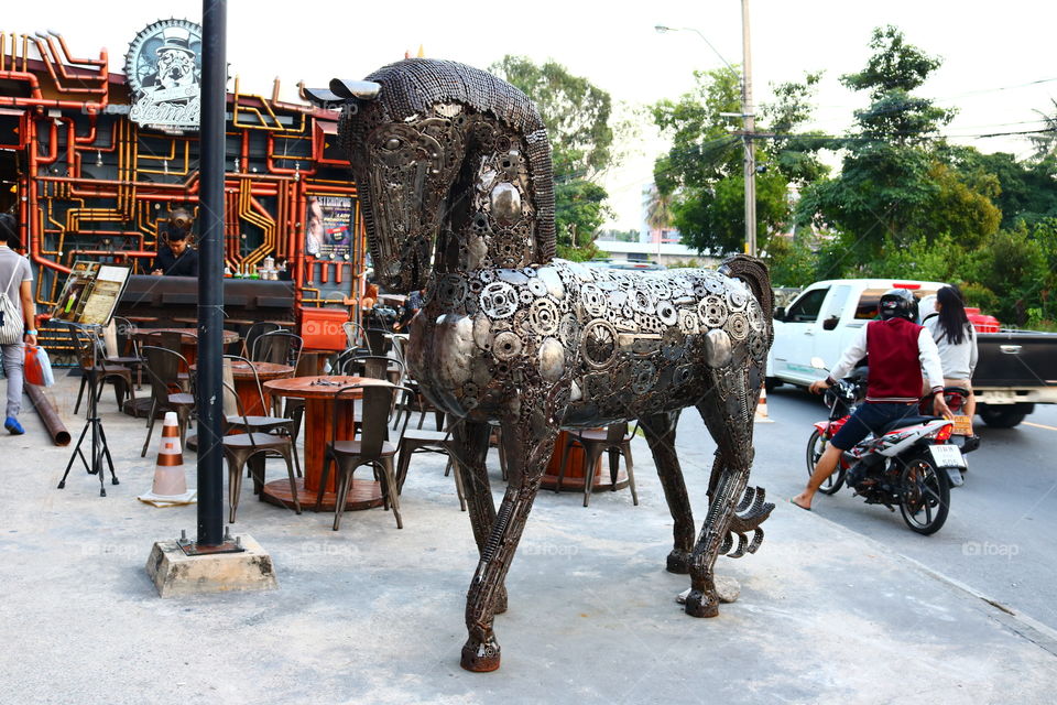 Iron Horse , The old car, 
ตลาดนัดรถไฟ ศรีนครินทร์ (Train Night Market Srinakarin), Srinakarin Rd. Bangkok Thailand