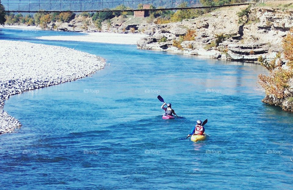 Kayaking on Vjosa River