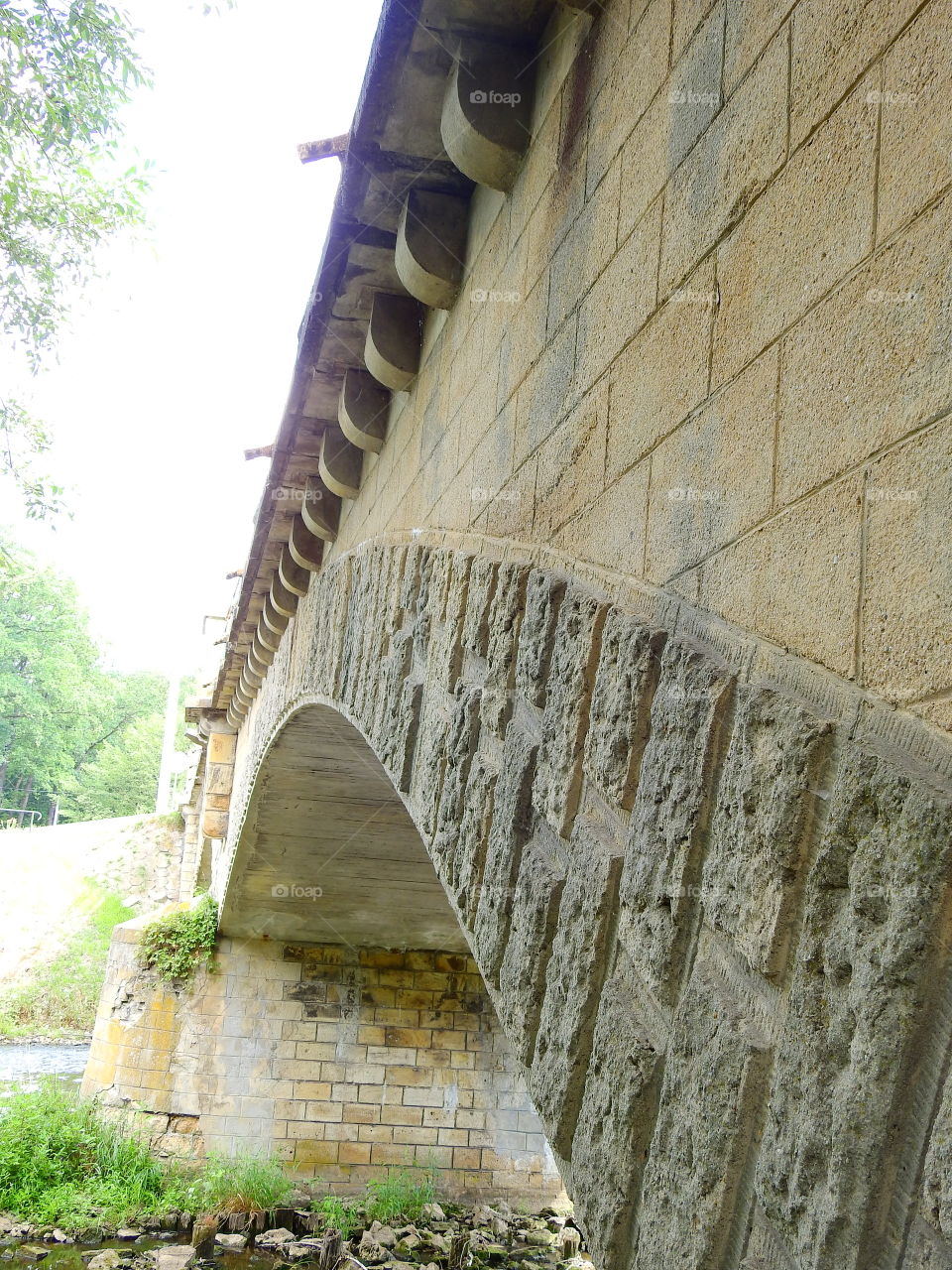 Bridge on the "Mała Panew" river in Turawa. Poland