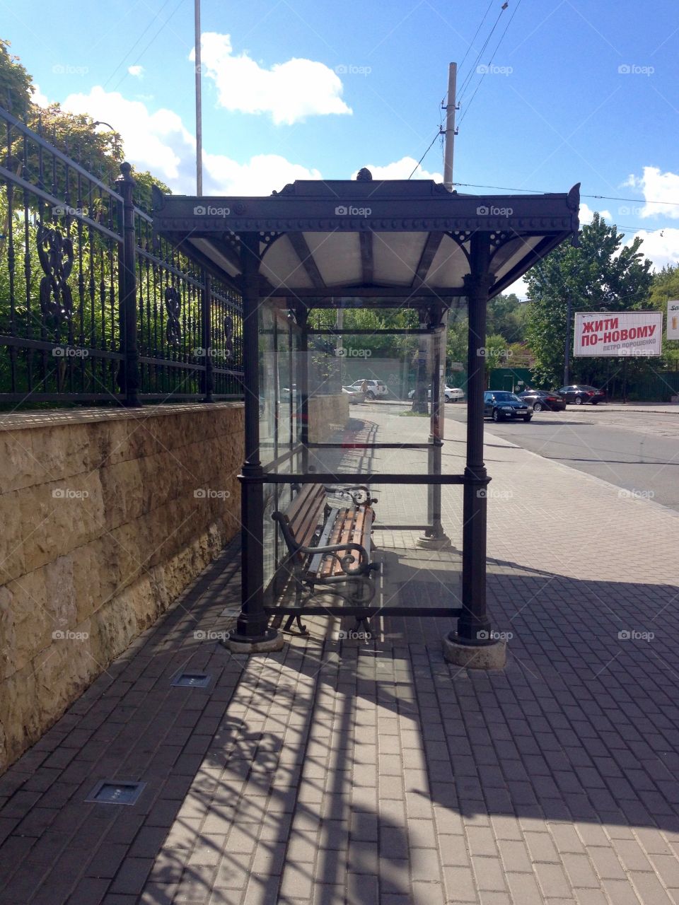 Bus stop cabin