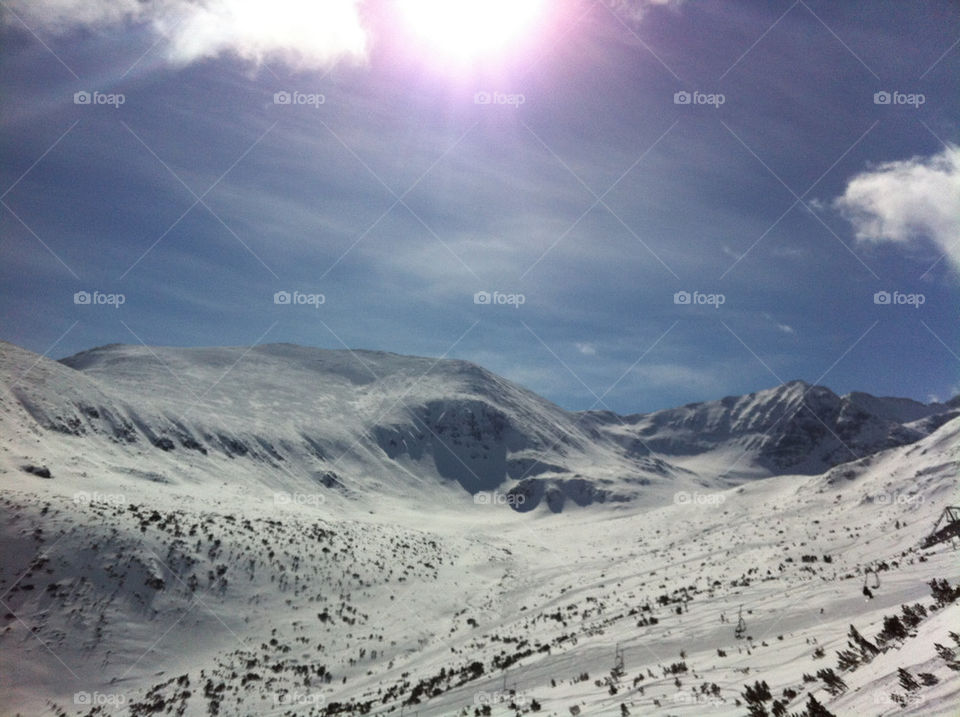 snow winter sky mountain by ivan-photos