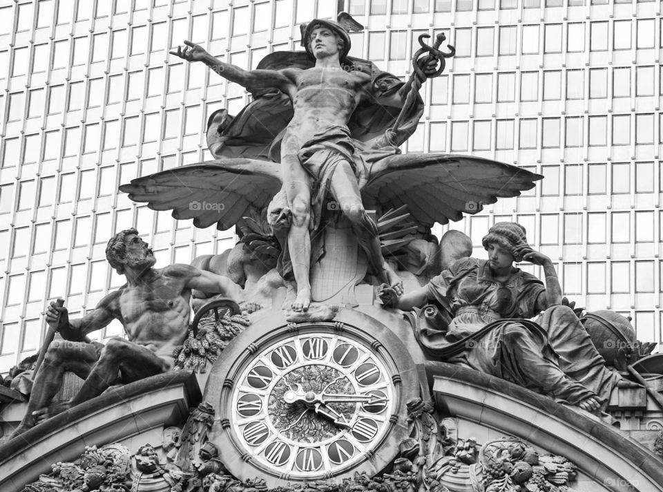 Frieze and clock at Grand Central