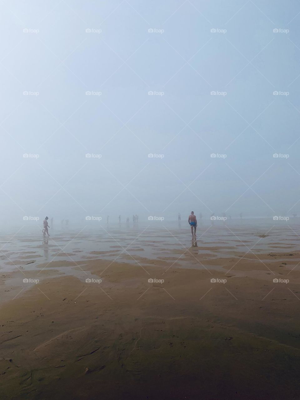 Foggy beach