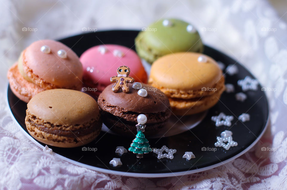 macaron Christmas gingerbreadman 