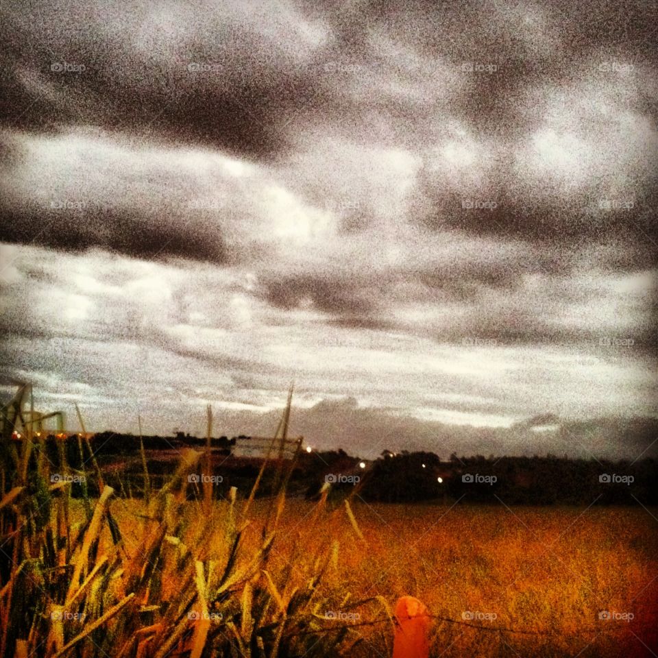 Muito bonita a paisagem deste lugarejo: as nuvens carregadas sob a mata clara e bonita!