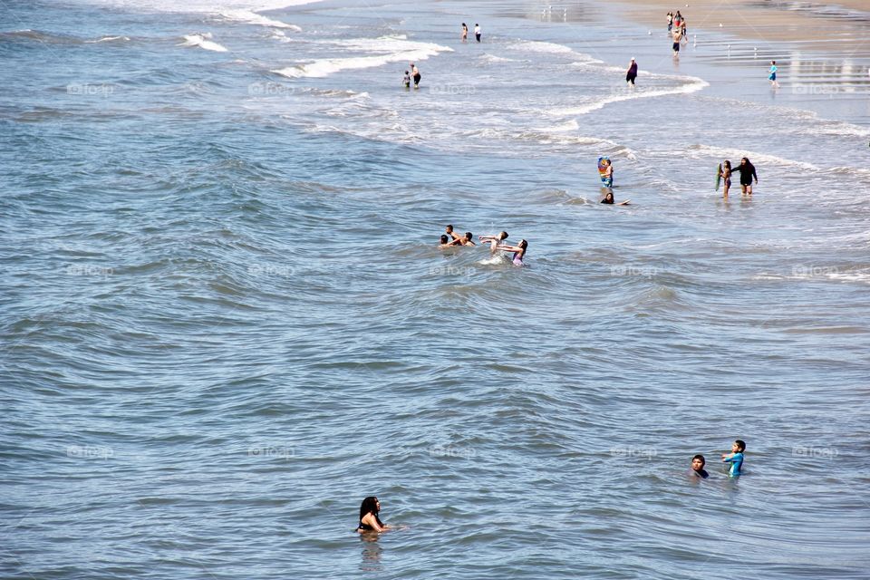 Swimming in ocean 