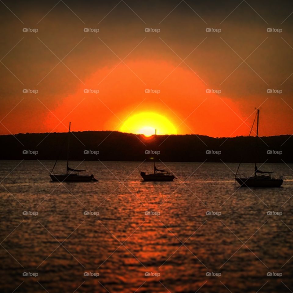 Hudson River sunset