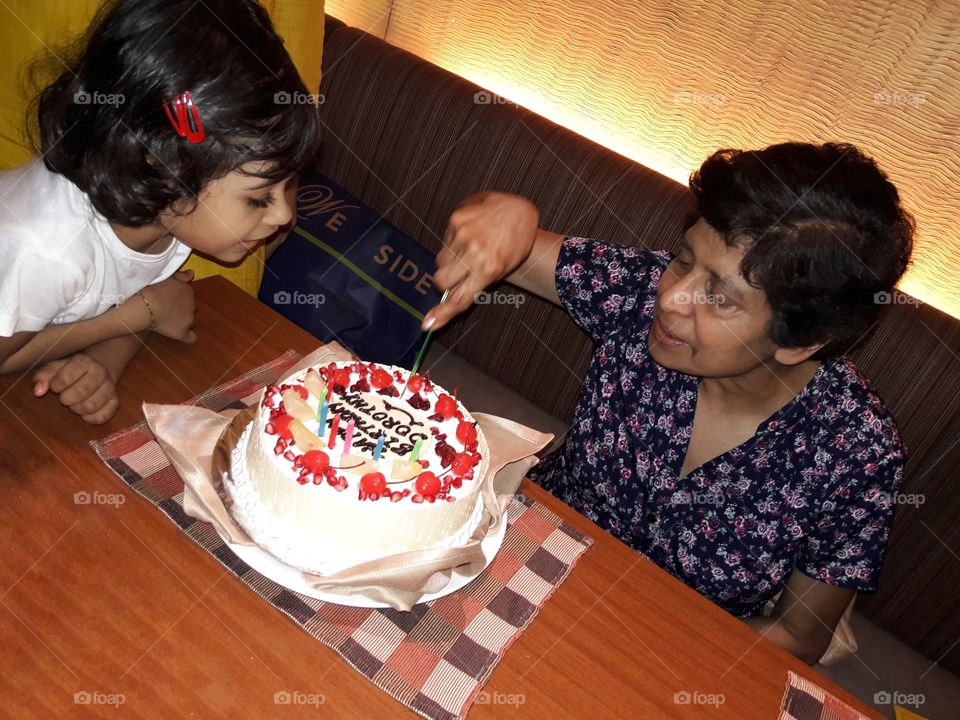cute child craving cake