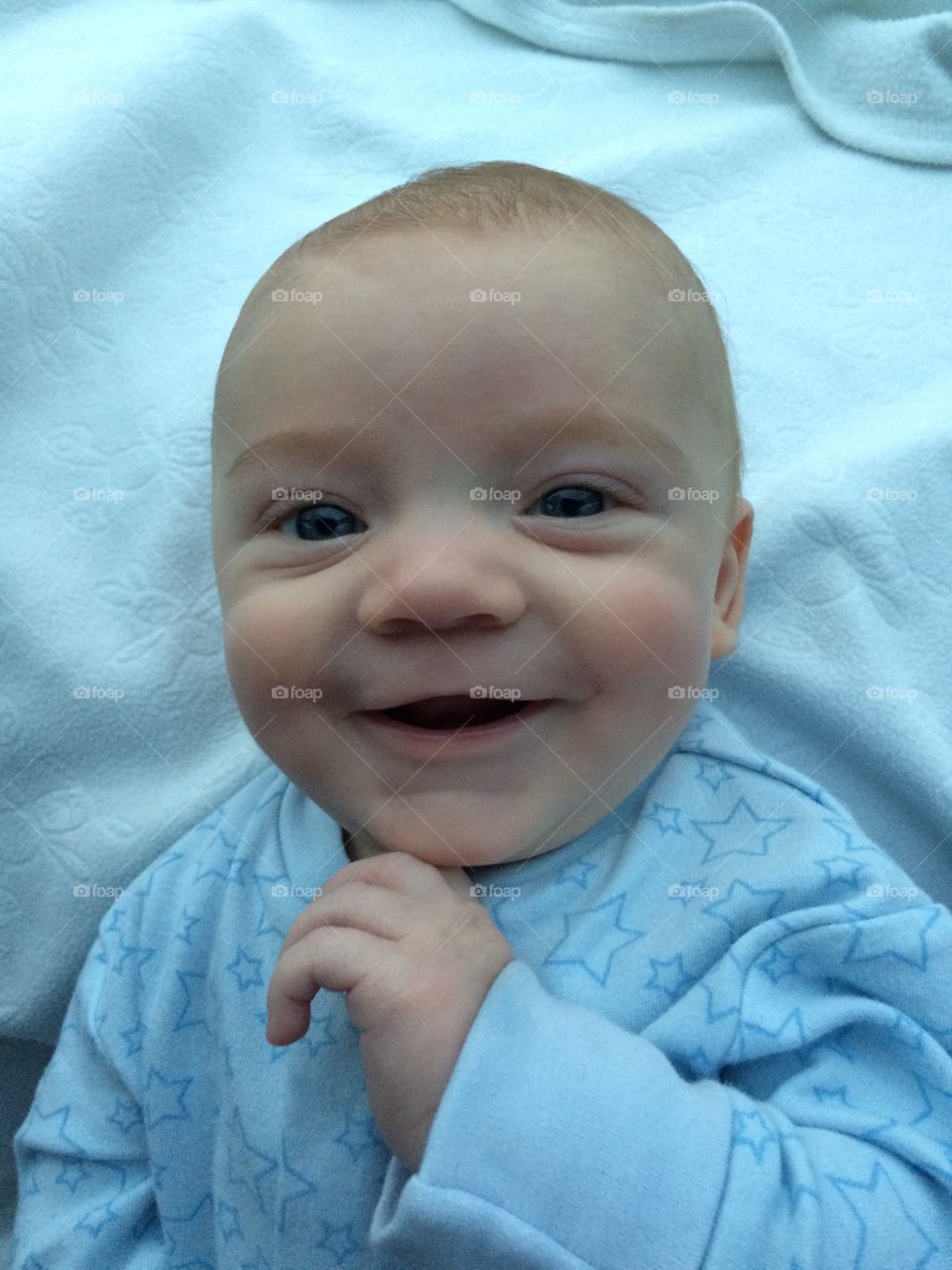 Portrait of a happy baby boy