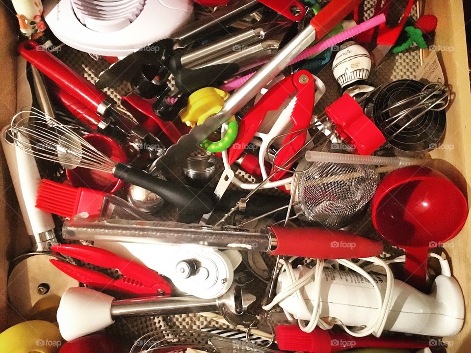 Mess in the kitchen drawer