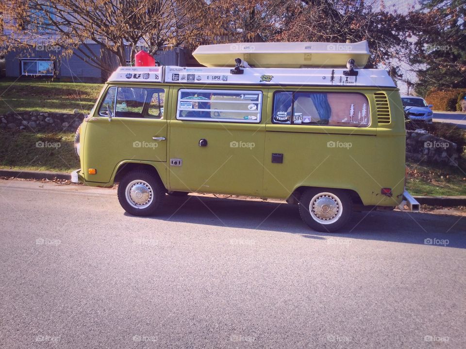 Vintage Volkswagen Van Owned by the Neighbourhood Hippie