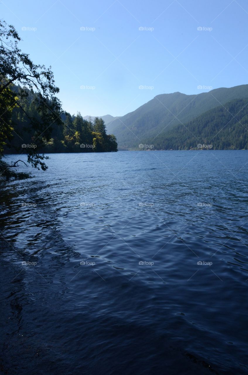 Lake Crescent in Olympic National Park of Washington state.