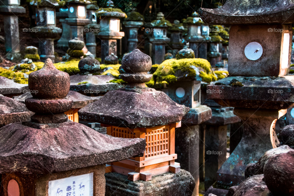 religion, religious object, Asia, stone, lamp, japan, culture