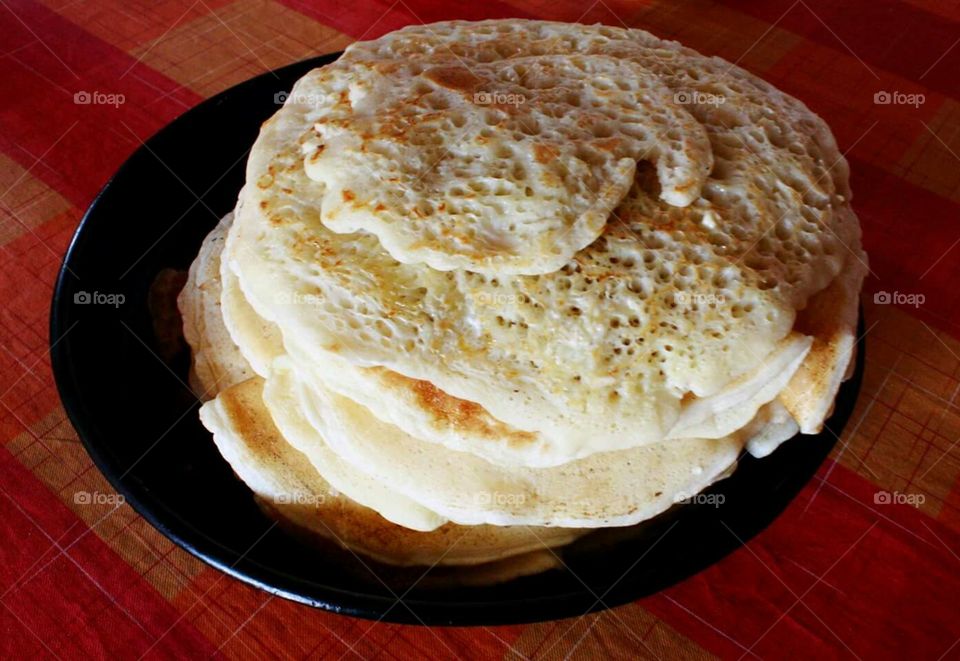 Sunday morning, homemade pancakes