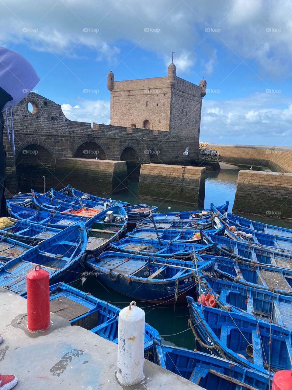 Beautiful harbour at essaouira city in Morocco