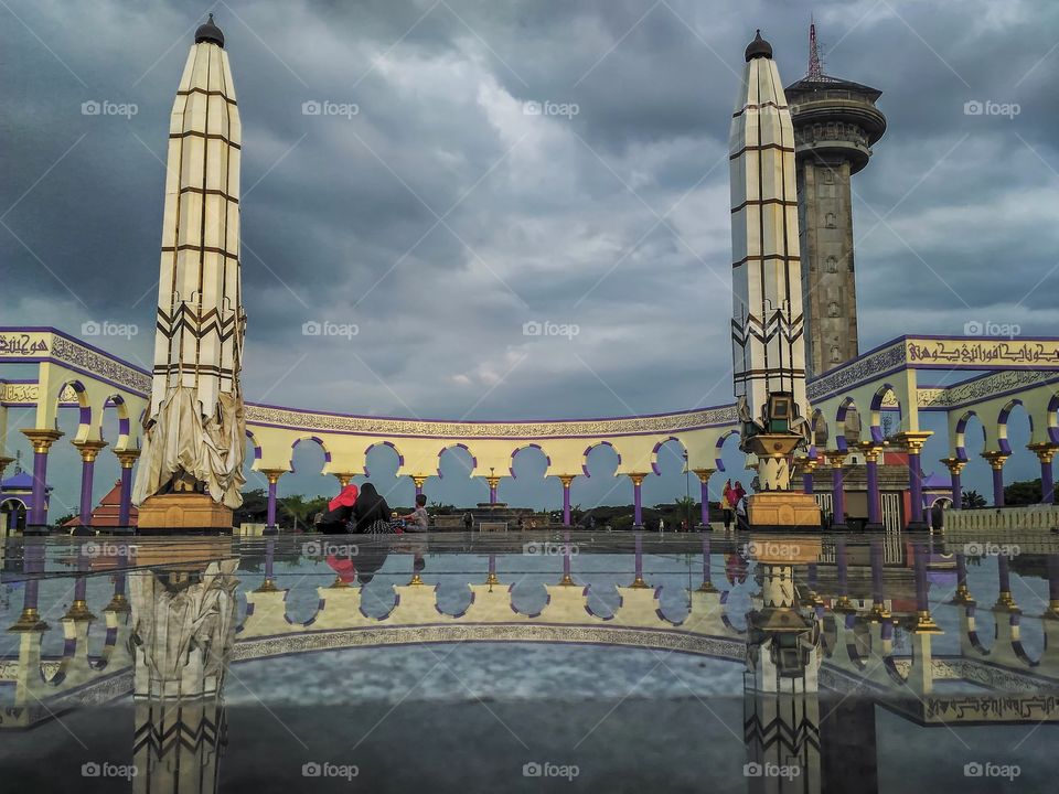 from the inside (the Central Java Great Mosque).