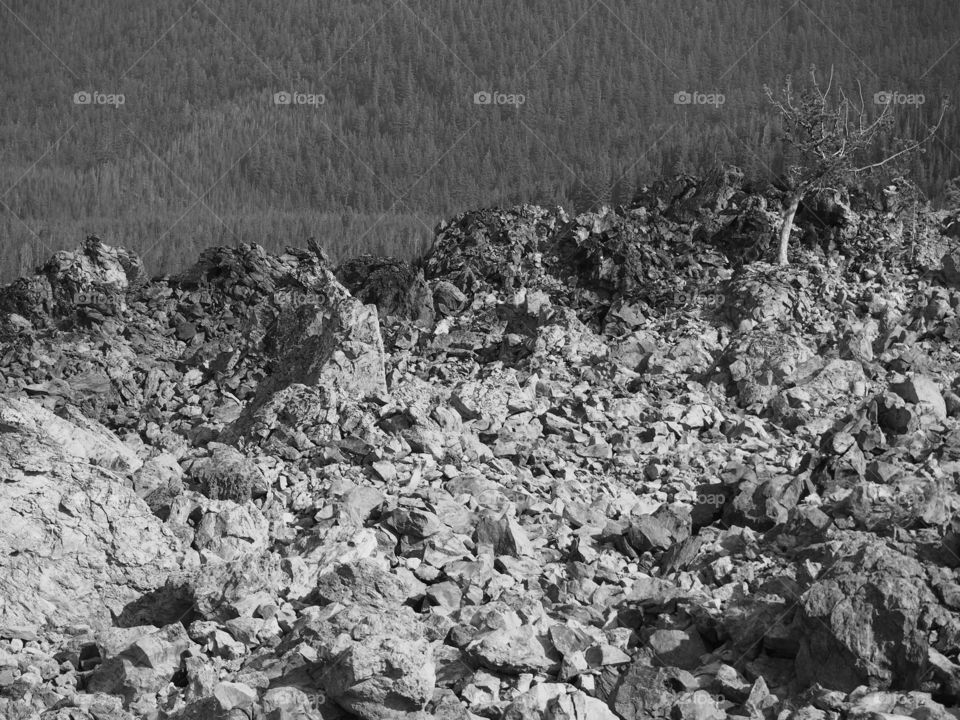 Rugged terrain of the Big Obsidian Flow 