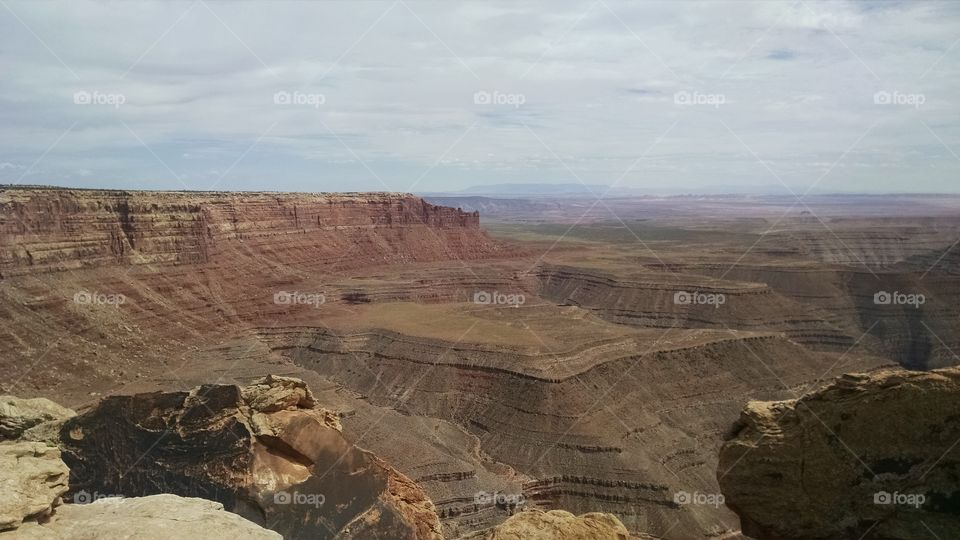 Muley Point. Standing on a cliff