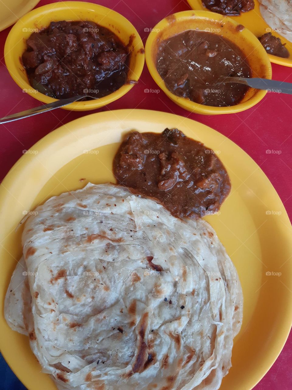 Porotta and Beef curry