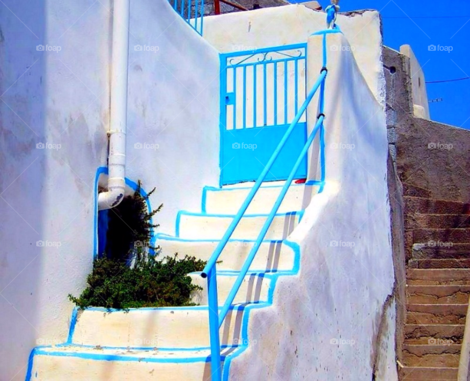 color house stairs greece by merethe