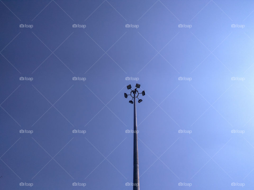 floodlight against clear sky