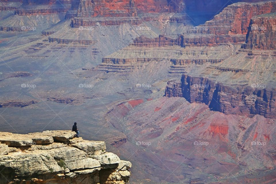 Tourist at the Grand Canyon