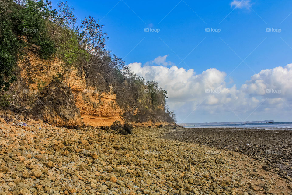 beach and cliff