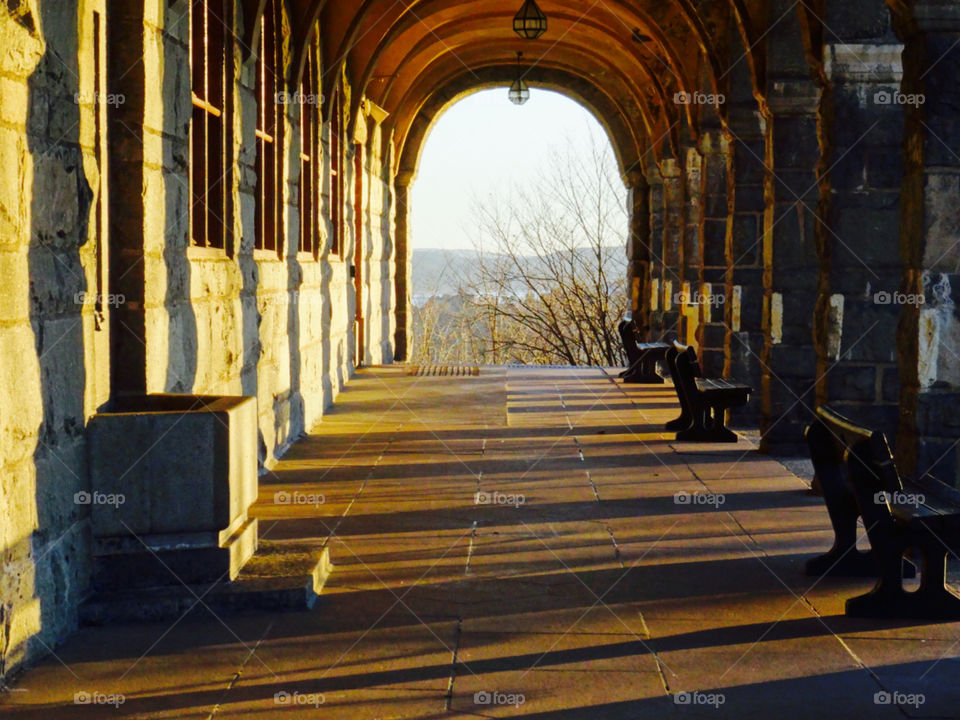 A building with tunnel in Oslo, Norway