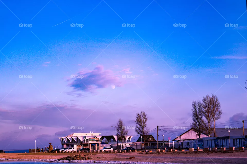 Moon behind a cloud