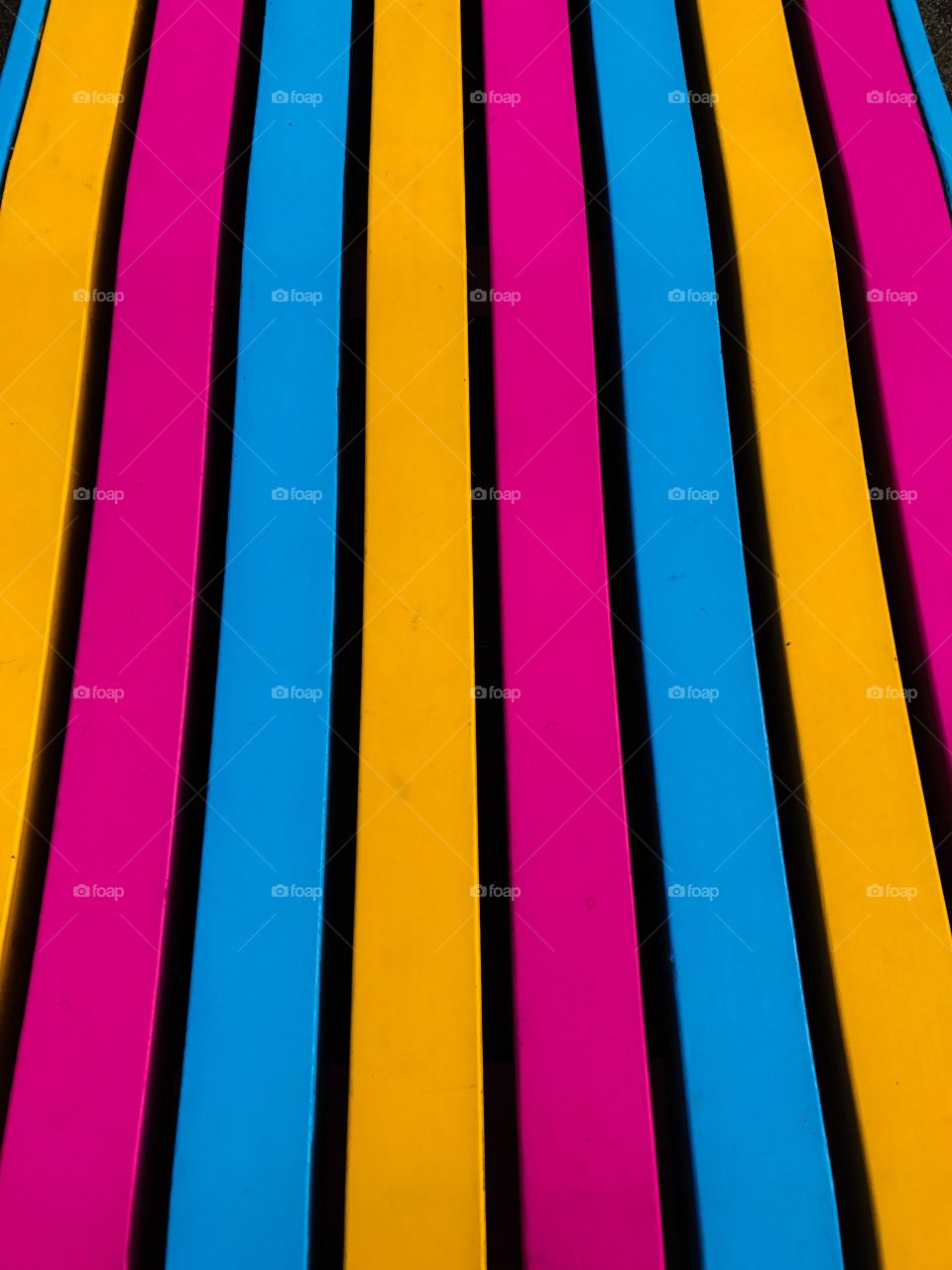 Colourful bench