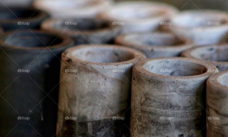 Concrete vases 