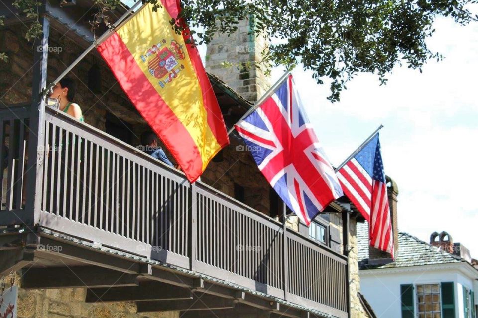 Flags in a row