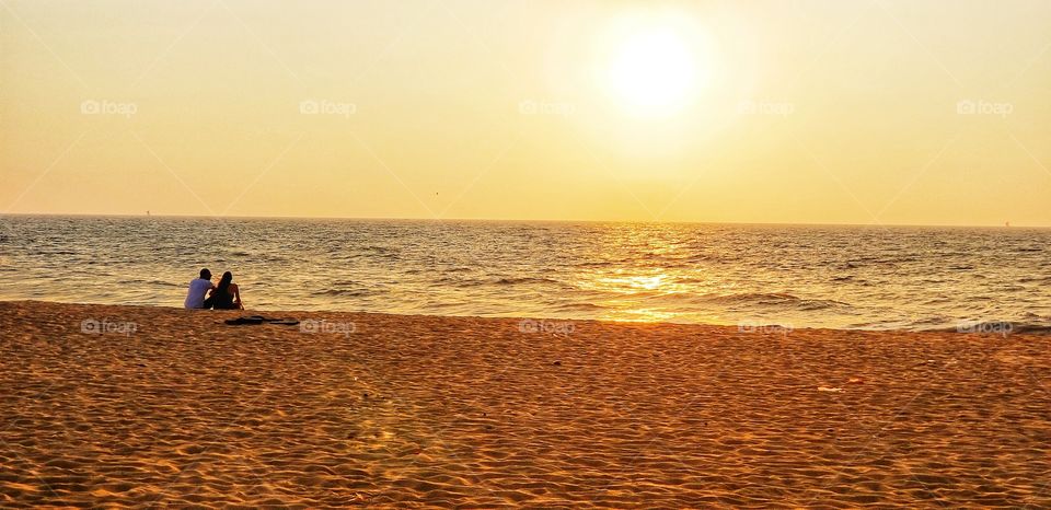 Sunset, Water, Dawn, Sun, Beach