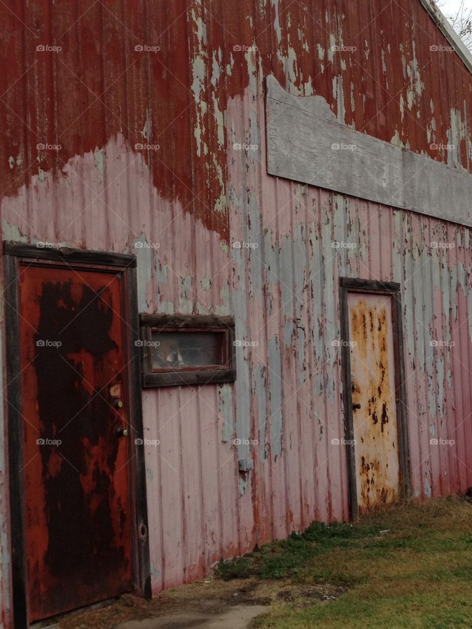 Vintage pink building