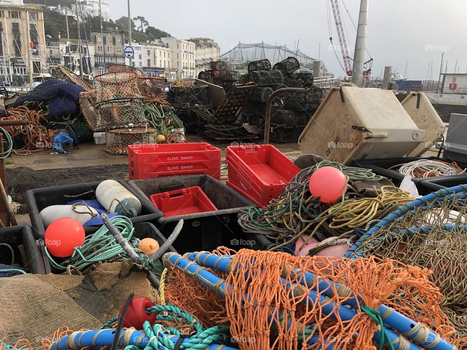 A colorful arena of a fisherman’s life laid bare for passers by to enjoy.