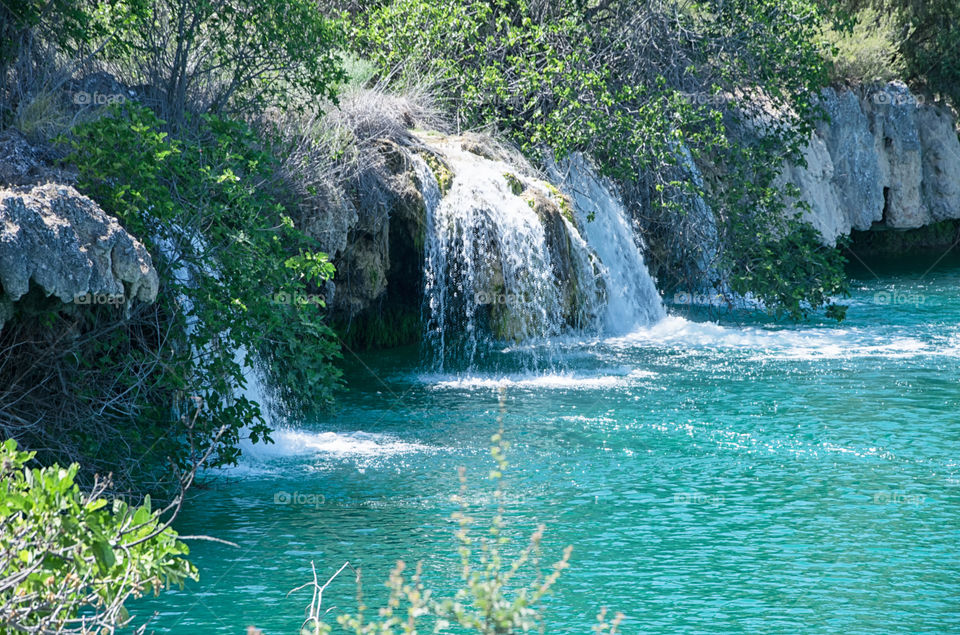 Waterfalls. National Park Lagunas de Ruidera. Spain.