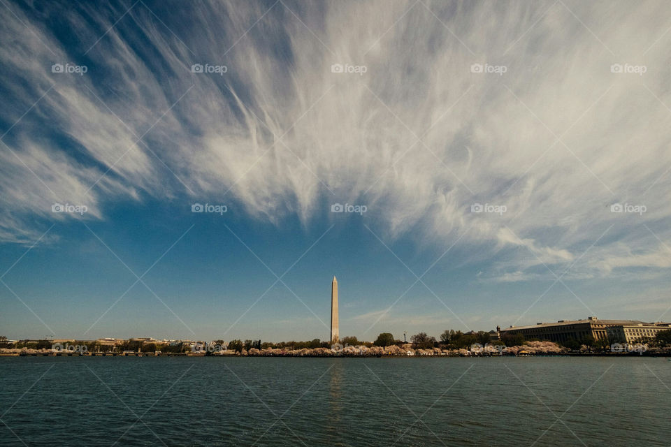 Washington Monument DC Clouds