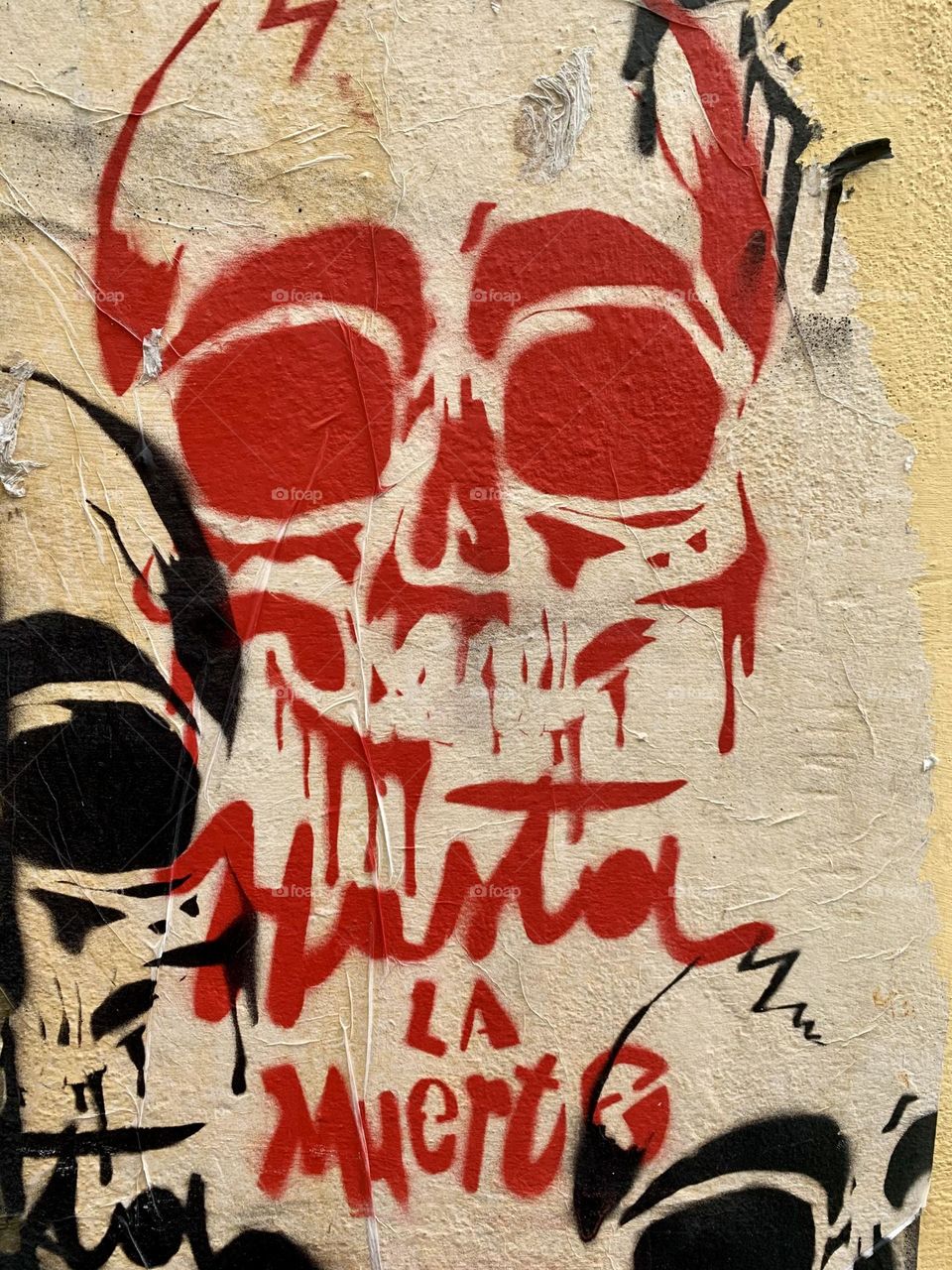 Detail of a work of art in a street in Florence