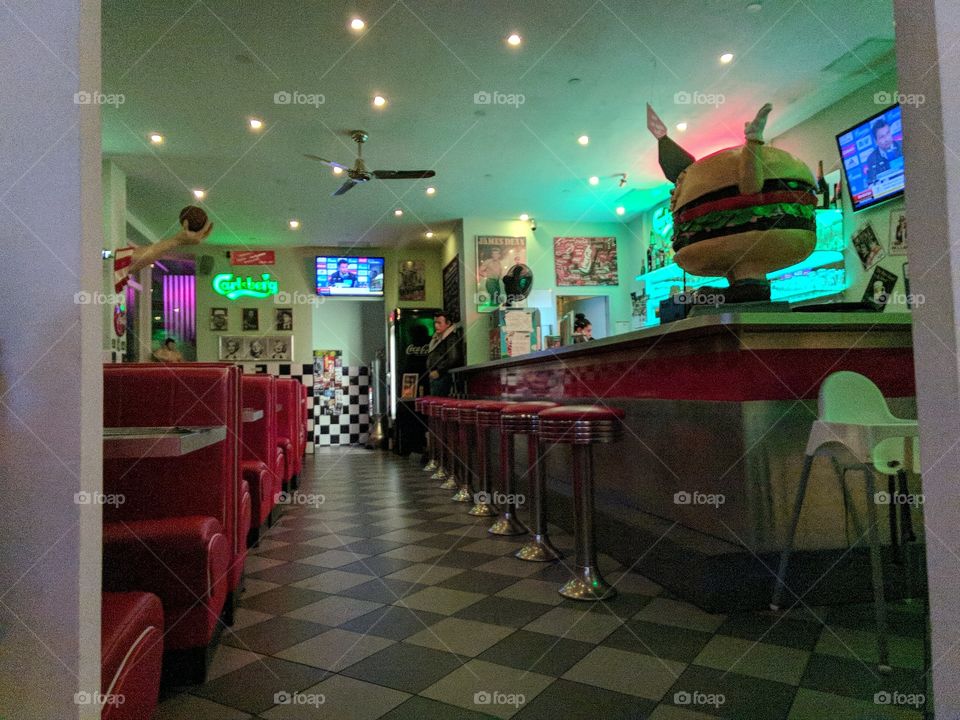 Typical American Diner, Burger Lounge, Hamburg, Germany